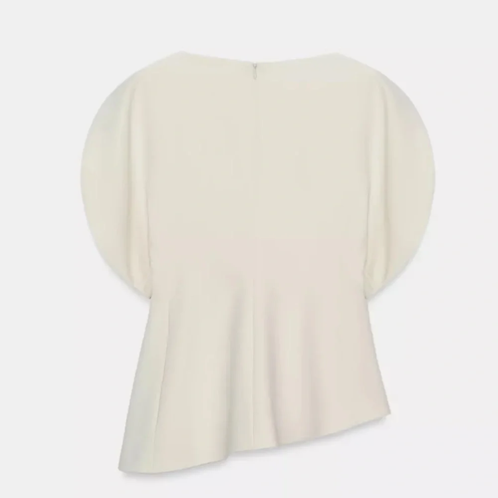Zara NWT ZW collection Ivory Zara woman collection balloon sleeve top - Picture 9 of 12